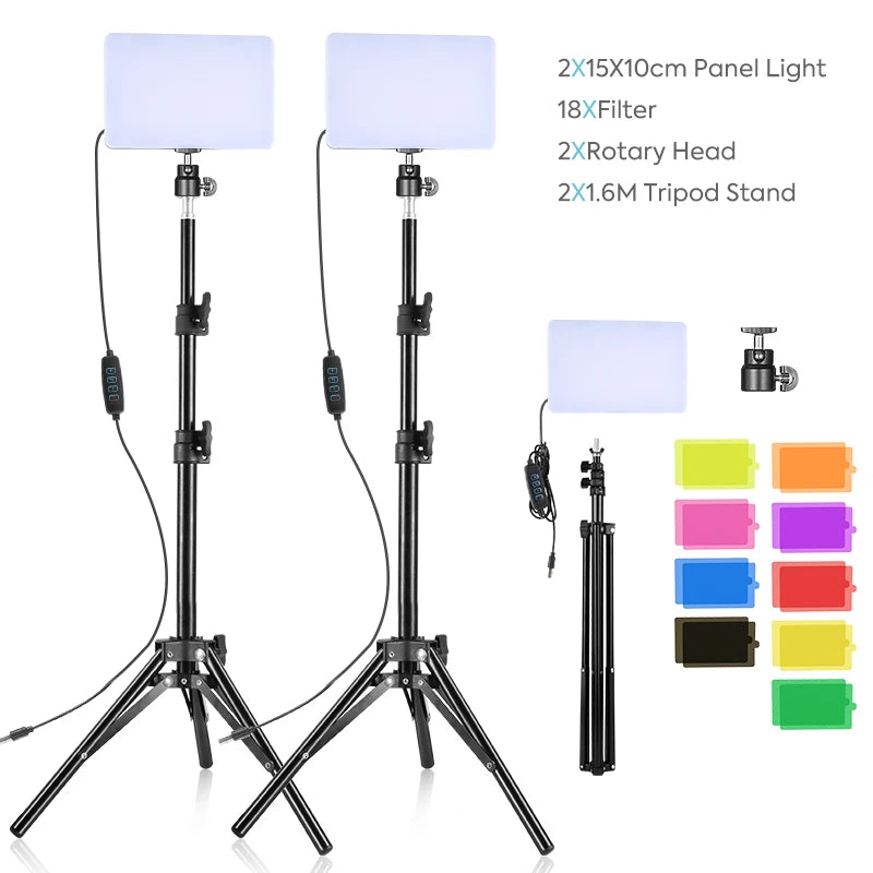 2-Pack USB LED Video Light Kit