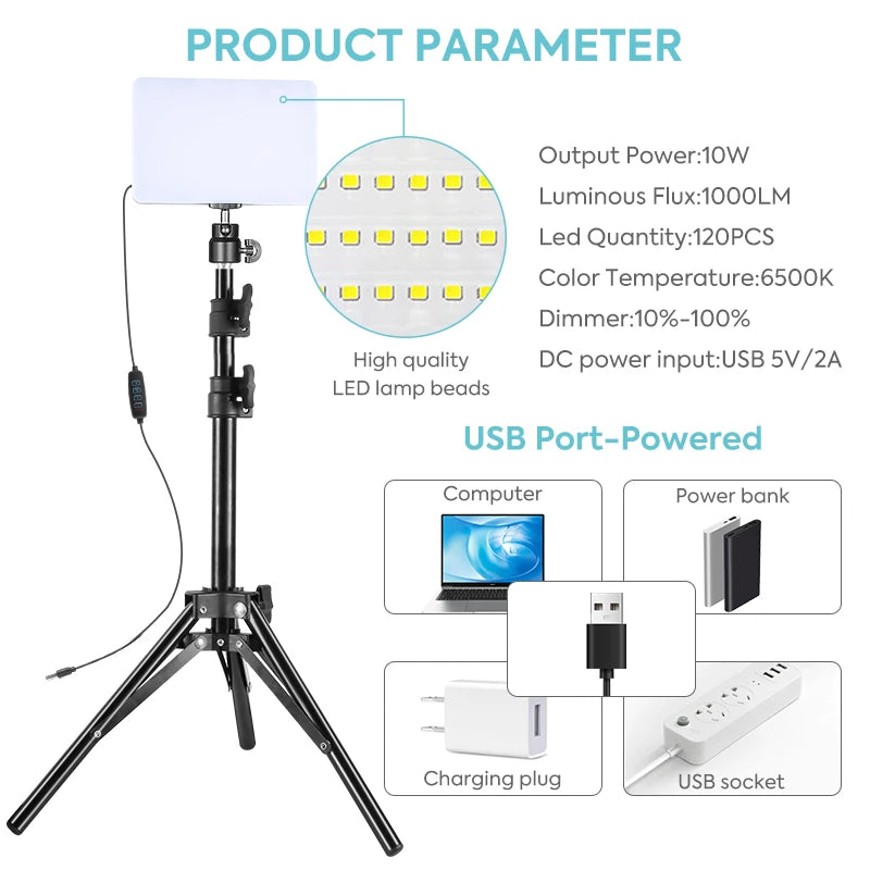 2-Pack USB LED Video Light Kit