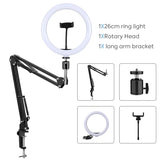 Long arm bracket + 26cm ring light